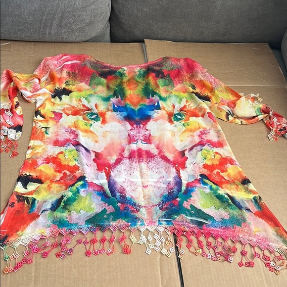 Sienna Rose Colorful Abstract Blouse - Picture 5 of 9